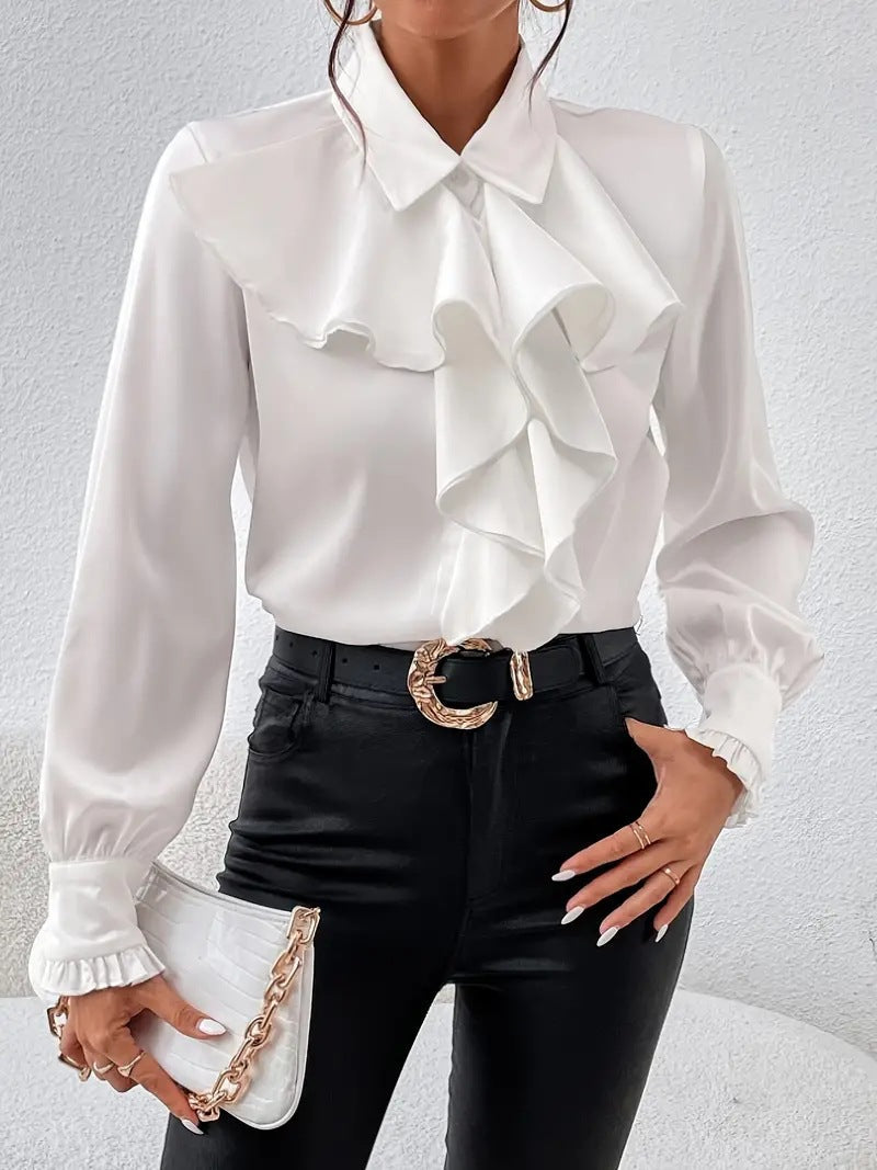 JUDITH™ | CAMISA ELEGANTE CON VOLANTES