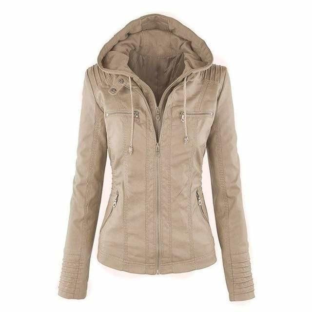 CHAQUETA DE CUERO CON CAPUCHA – ESTILO VINTAGE GÓTICO