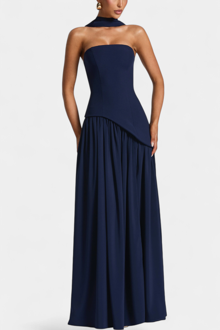 CELAENA™ | VESTIDO MAXI OFF SHOULDER DE CHIFFON