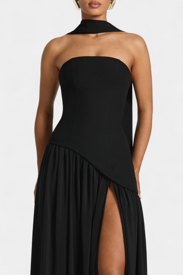 CELAENA™ | VESTIDO MAXI OFF SHOULDER DE CHIFFON