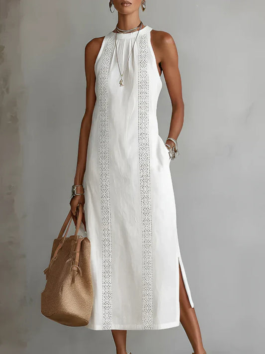 JIMENA™ | VESTIDO MIDI DE LINO HOLGADO CON BOLSILLOS — VERANO 2026