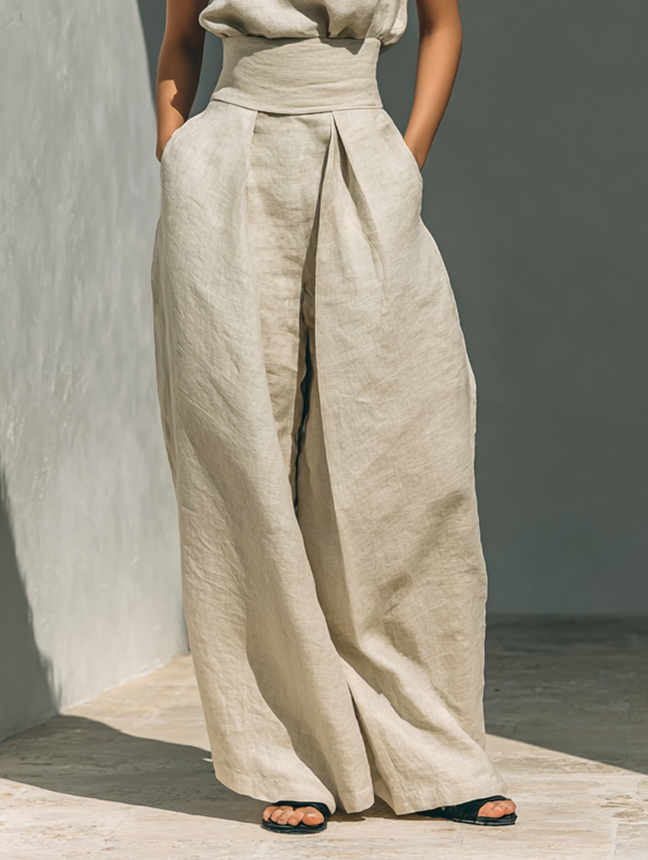 NURIA™ | CONJUNTO MINIMALISTA DE BLUSA SIN MANGAS