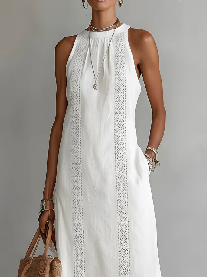 JIMENA™ | VESTIDO MIDI DE LINO HOLGADO CON BOLSILLOS — VERANO 2026