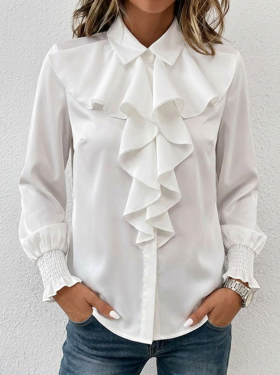 JUDITH™ | CAMISA ELEGANTE CON VOLANTES
