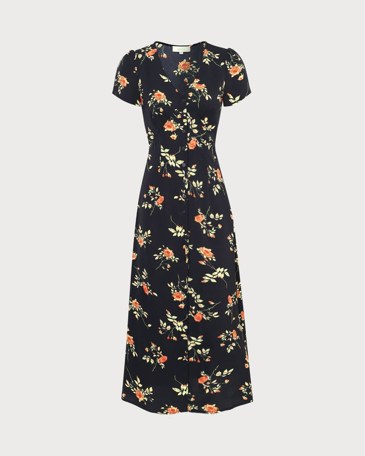 CLARA™ | VESTIDO MAXI FLORAL MANGA CORTA