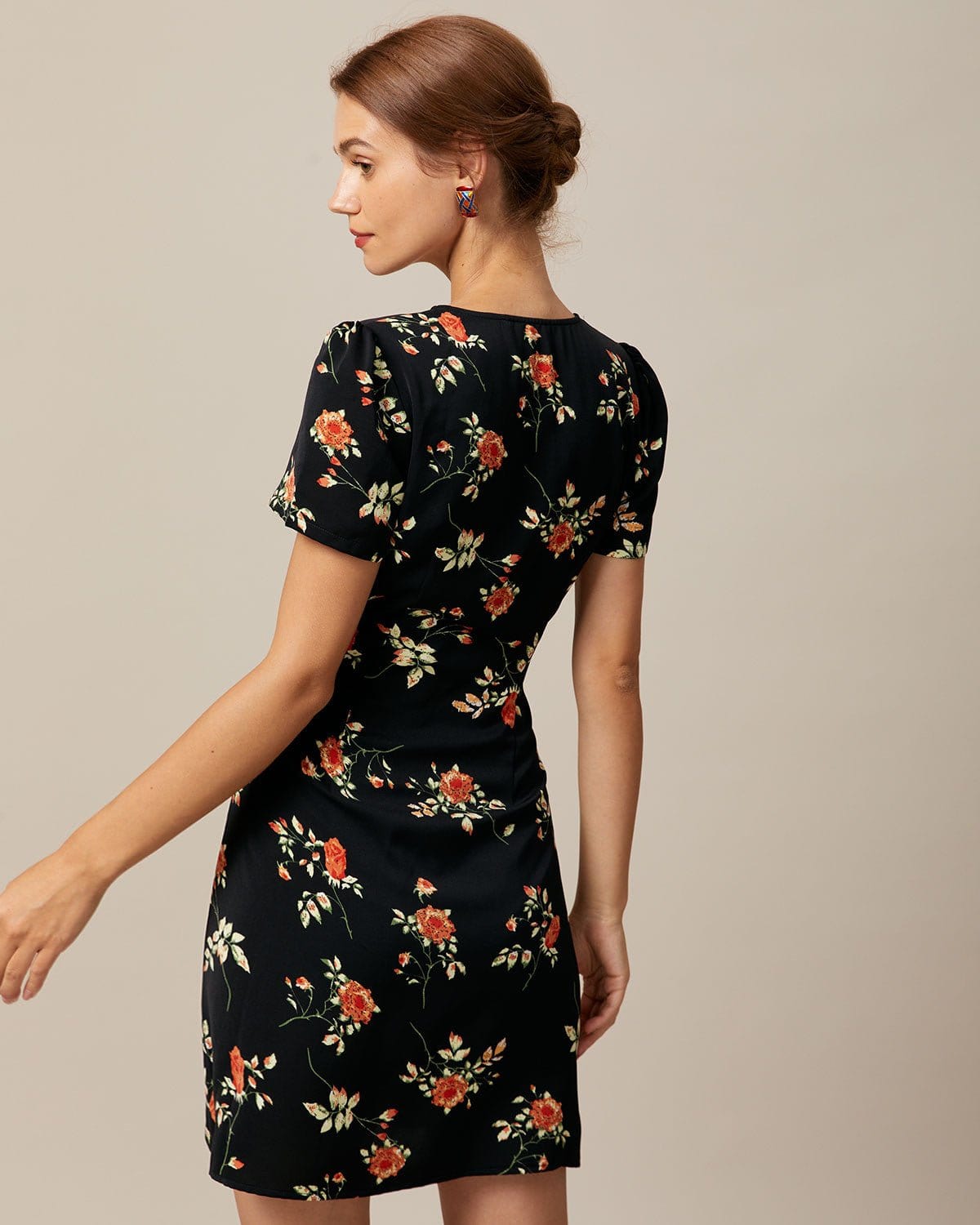 NORA™ | VESTIDO MINI FLORAL BOTONES