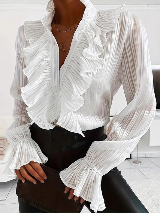 SOFÍA™ | CAMISA BLANCA CON VOLANTES